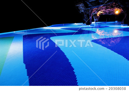 Swimming pool in darkness. 20308038