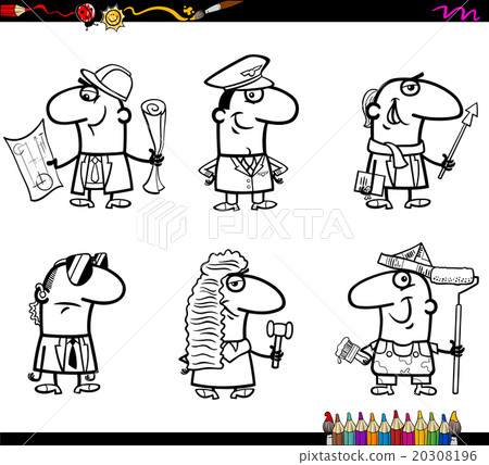 people occupations coloring book 20308196