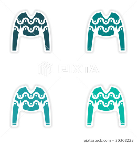 concept stylish paper sticker on white background 20308222
