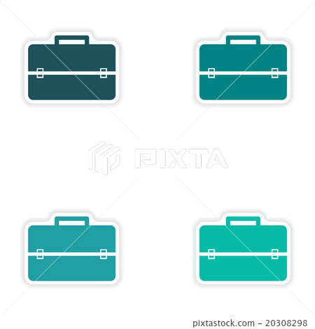 Set of paper stickers on white background business Set of paper stickers on white background business 20308298