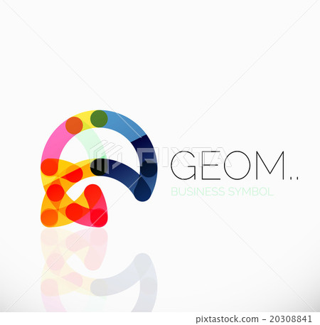 Logo, linear abstract geometric icon 20308841