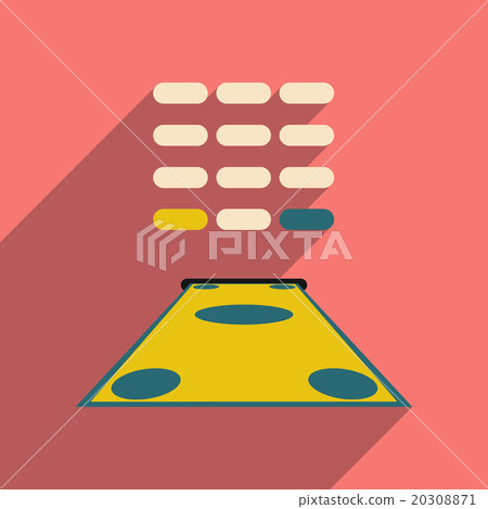 Flat with shadow icon money from an ATM 20308871