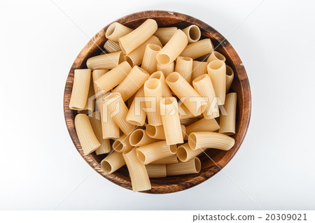 Pasta on a white background close-up macro Pasta on a white background close-up macro 20309021