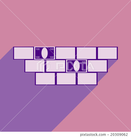 Modern flat icon with shadow construction and Modern flat icon with shadow construction and 20309062