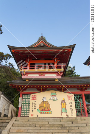 Taiko Tower of Akama Shrine and God Monkey celebration map 20311013