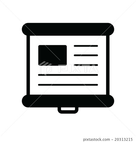 projector screen isolated icon black 20313215