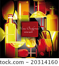 wine list background,stylized wine bottles design 20314160