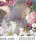 bouquet peonies, floral pastel color background 20315035
