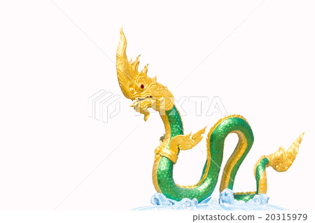 king of naga statue isolated on white. 20315979