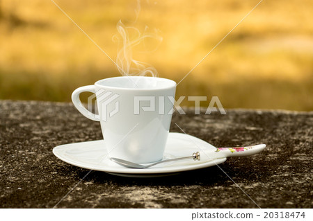 morning coffee on the lake. 20318474