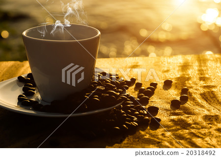 morning coffee on the lake. morning coffee on the lake. 20318492