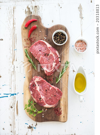 Raw fresh meat Ribeye steak entrecote and Raw fresh meat Ribeye steak entrecote and 20318813