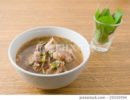 Thai Spicy Beef Entrails Soup with Basil Thai Spicy Beef Entrails Soup with Basil 20320594