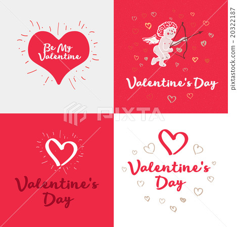 Set of the vector Valentines day cards Set of the vector Valentines day cards 20322187
