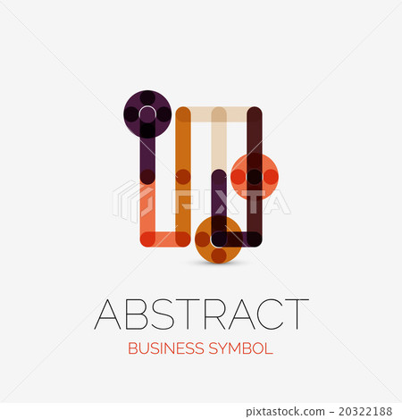 Minimalistic linear business icons, logos, made of Minimalistic linear business icons, logos, made of 20322188