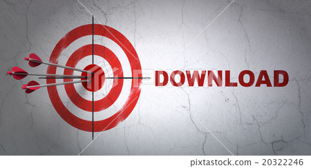 Web development concept: target and Download on 20322246