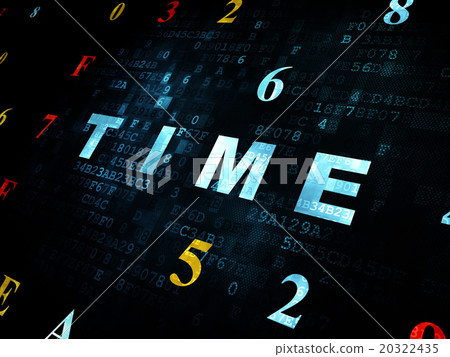 Time concept: Time on Digital background Time concept: Time on Digital background 20322435