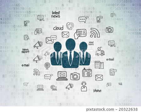 News concept: Business People on Digital Paper News concept: Business People on Digital Paper 20322638