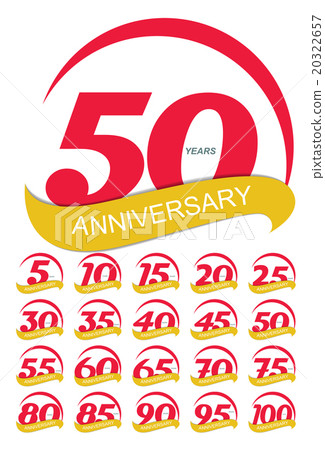 Template Logo Anniversary Set Vector Illustration 20322657