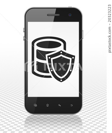 Database concept: Smartphone with Database With 20323223