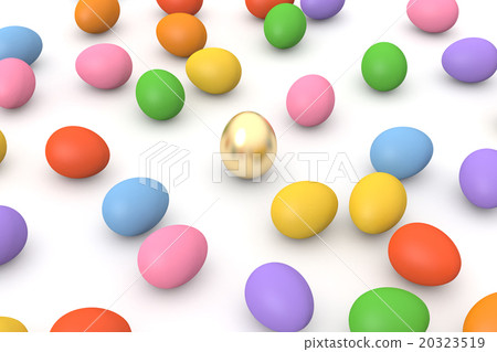 Gold eggs and colorful eggs Gold eggs and colorful eggs 20323519