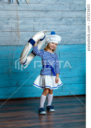 girl holding a life preserver 20323603