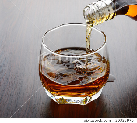 pouring whisky into glass 20323976