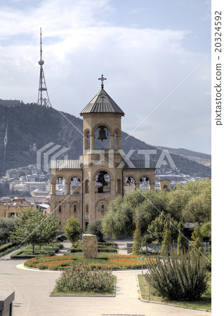 View of Holy Trinity Cathedral (Tsminda Sameba). View of Holy Trinity Cathedral (Tsminda Sameba). 20324592