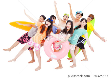 summer, beach, vacation, happy young group travel concept summer, beach, vacation, happy young group travel concept 20325363