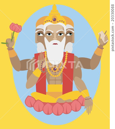vector lord Brahma  20330088
