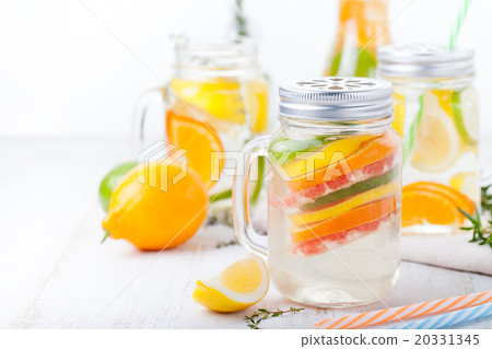 Detox fruit infused water Lemonade cocktail 20331345