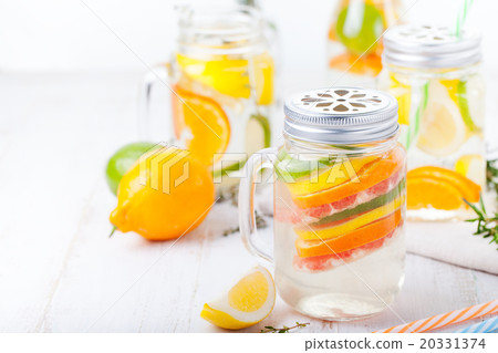 Detox fruit infused water Lemonade cocktail 20331374