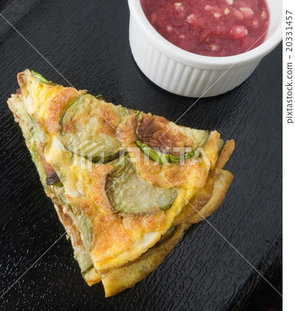 Delicious Thai Eggplant Omelet with Chili Paste 20331457