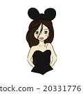 Cute girl in mouse ear hat 20331776