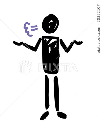 人們的剪影插圖嘆氣 20332107