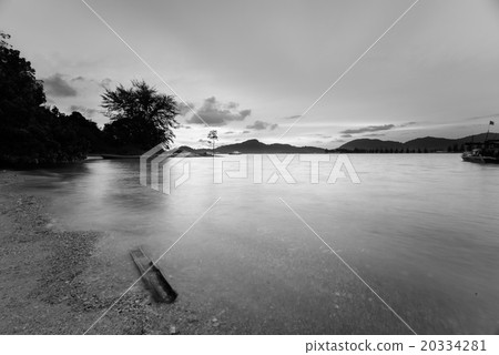 Beautiful sunset at beach Beautiful sunset at beach 20334281