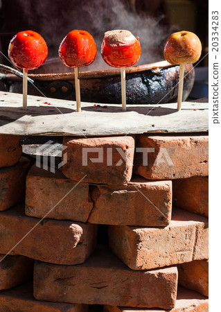 Candy apples for sale in market Candy apples for sale in market 20334283