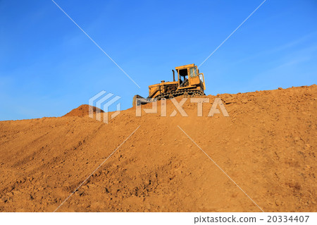 Landscape with agricultural machine Landscape with agricultural machine 20334407