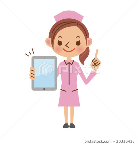 Nurse with tablet terminal - Stock Illustration [20336433] - PIXTA