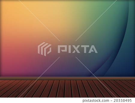 Colorful abstract background with wooden floor Colorful abstract background with wooden floor 20338495