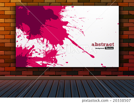 Abstract painting image on brick background Abstract painting image on brick background 20338507