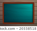 Chalkboard background on wooden pattern texture 20338518