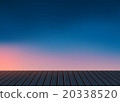 Relax,Holiday,wooden floor with evening sky 20338520