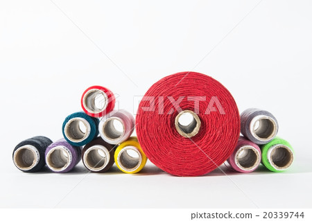 White thread isolated on white background. Rope 20339744