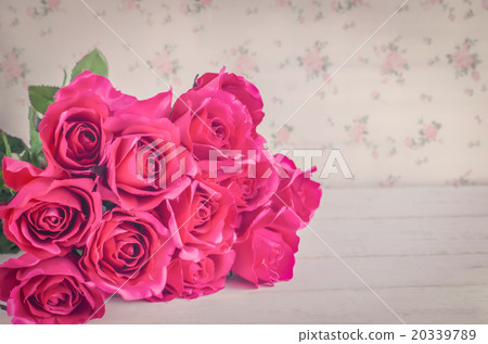 Vintage red artificial roses Vintage red artificial roses 20339789