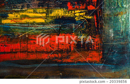 Abstract painted canvas. Oil paints on a palette. 20339856