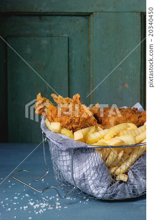 Chicken fries with potatoes Chicken fries with potatoes 20340450