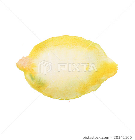 Yellow Lemon Watercolor aquarelle painting hand Yellow Lemon Watercolor aquarelle painting hand 20341160