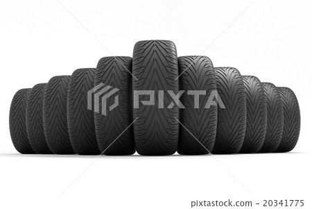 Tires of the car . Concept design. 3D render Tires of the car . Concept design. 3D render 20341775