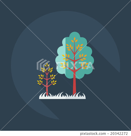 Flat modern design with shadow icons tree 20342272